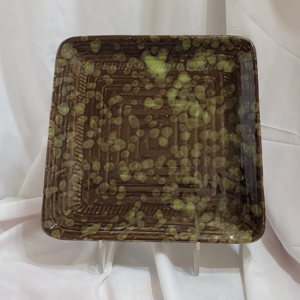 Square Japan Style Sushi Platter, Sushi Plate, Handmade, Glazed Art Plate